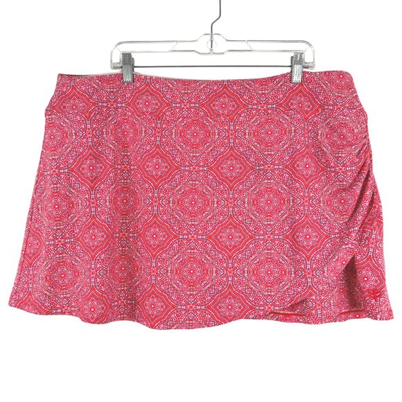 Coolibar Big Wave Swim Skort Womens 2XL‎ Printed Multicolored Beach SS-1893 - Picture 1 of 7